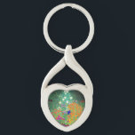 Gustav Klimt Flower Garden Sleutelhanger<br><div class="desc">Sleutelhanger met oliefilter van Gustav Klimt (1906). Een prachtige tuin van paarse,  rode,  witte,  blauwe en oranje bloemen. Een groot geschenk voor fans van Art Nouveau en Oostenrijkse kunst.</div>