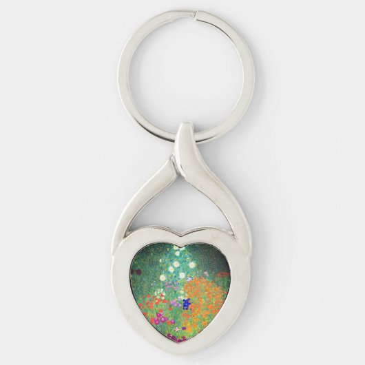 Gustav Klimt Flower Garden Sleutelhanger (Voorkant)