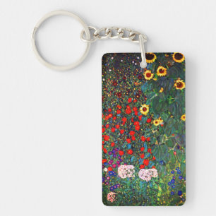 Gustav Klimt Flower Garden Sleutelhanger