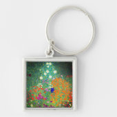 Gustav Klimt Flower Garden Sleutelhanger (Voorkant)