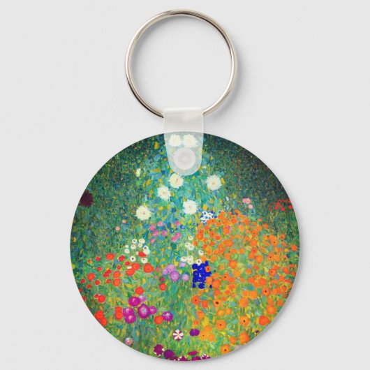 Gustav Klimt Flower Garden Sleutelhanger (Voorkant)