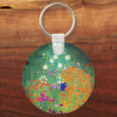 Gustav Klimt Flower Garden Sleutelhanger (Voorkant)