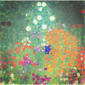 Gustav Klimt Flower Garden Sticker (Voorkant)