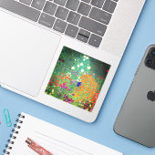 Gustav Klimt Flower Garden Sticker (Laptop met iPhone)