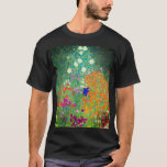 Gustav Klimt Flower Garden T-shirt<br><div class="desc">T-Shirt met oliefilter van Gustav Klimt (1906). Een prachtige tuin van paarse,  rode,  witte,  blauwe en oranje bloemen. Een groot geschenk voor fans van Art Nouveau en Oostenrijkse kunst.</div>