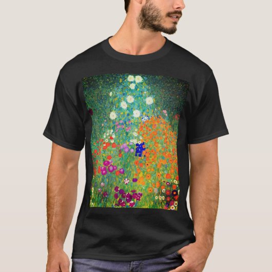 Gustav Klimt Flower Garden T-shirt (Voorkant)