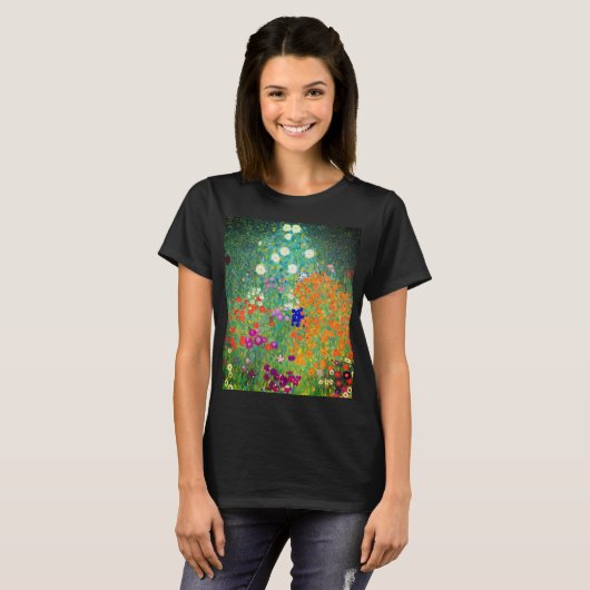 Gustav Klimt Flower Garden T-shirt (Voorkant volledig)