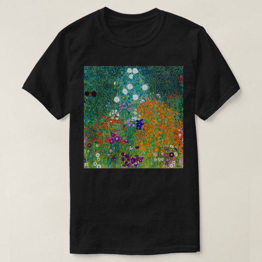 Gustav Klimt Flower Garden T-shirt (Design voorkant)