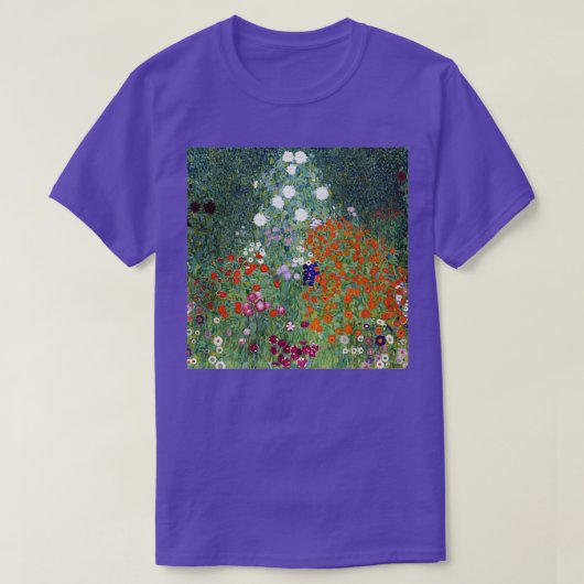 Gustav Klimt Flower Garden T-shirt (Design voorkant)