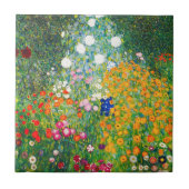 Gustav Klimt Flower Garden Tile Tegeltje (Voorkant)