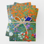 Gustav Klimt Flower Garden Wrapping Paper (In situ)