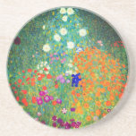 Gustav Klimt Flower Garden Zandsteen Onderzetter<br><div class="desc">Sandstone Onderzetter met oliefilter van Gustav Klimt (1906). Een prachtige tuin van paarse,  rode,  witte,  blauwe en oranje bloemen. Een groot geschenk voor fans van Art Nouveau en Oostenrijkse kunst.</div>