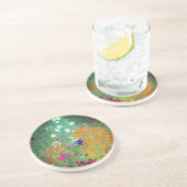 Gustav Klimt Flower Garden Zandsteen Onderzetter (Zijkant)