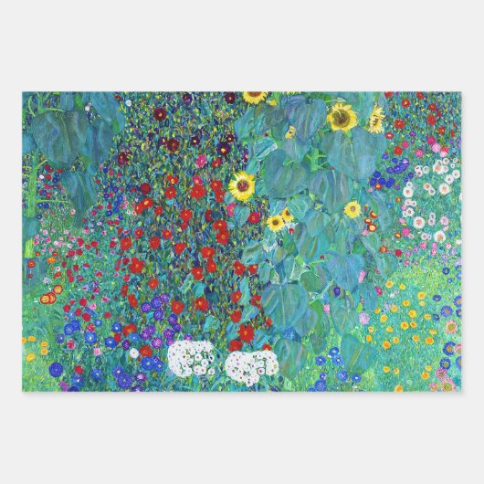 Gustav Klimt, Flowers en Blossom Inpakpapier Vel (Voorkant)