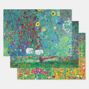 Gustav Klimt, Flowers en Blossom Inpakpapier Vel