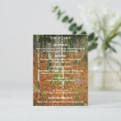 Gustav Klimt Forest Natuur Wedding Details Informatiekaartje (Staand voorkant)