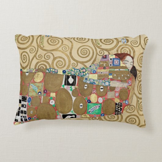 Gustav Klimt Fulfillment Accent Kussen (Achterkant)