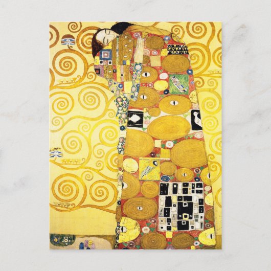 Gustav Klimt Fulfillment Lovers Fine Art Briefkaart (Voorkant)