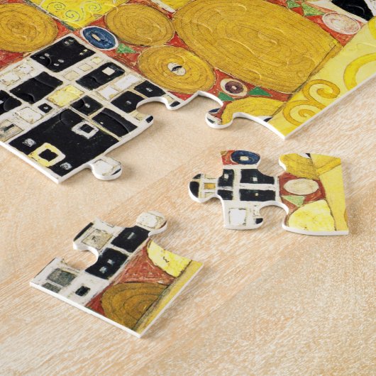 Gustav Klimt Fulfillment Lovers Fine Art Legpuzzel (Zijkant)