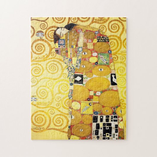 Gustav Klimt Fulfillment Lovers Fine Art Legpuzzel (Verticaal)