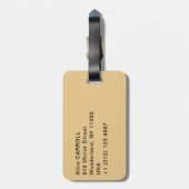 Gustav Klimt - Fulfillment, Stoclet Frieze Bagagelabel (Achterkant verticaal)