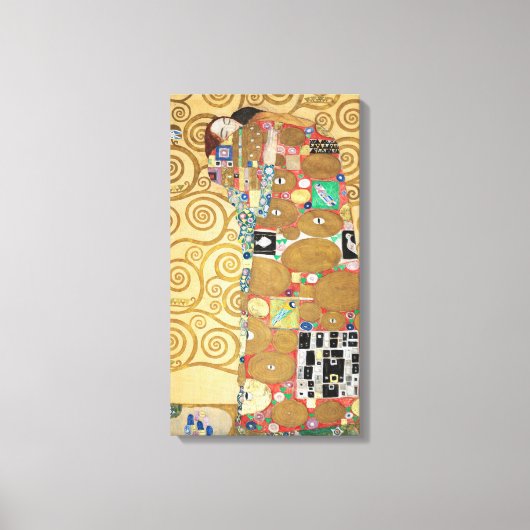 Gustav Klimt - Fulfillment, Stoclet Frieze Canvas Afdruk (Voorkant)