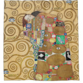 Gustav Klimt - Fulfillment, Stoclet Frieze Douchegordijn (Voorkant)