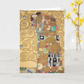 Gustav Klimt - Fulfillment, Stoclet Frieze Kaart (Gele Bloem)