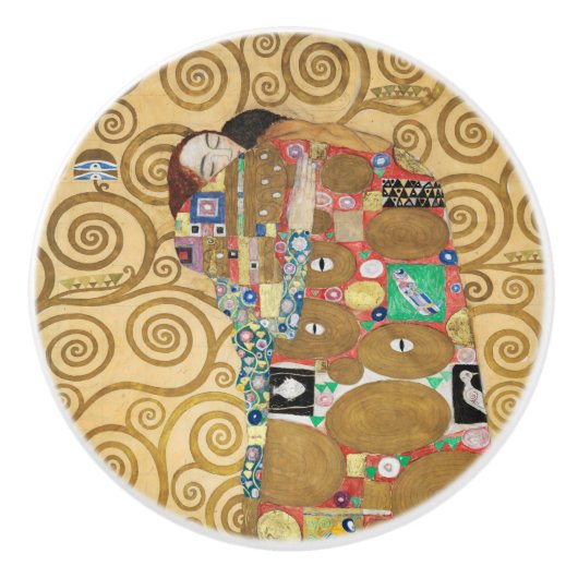 Gustav Klimt - Fulfillment, Stoclet Frieze Keramische Knop (Voorkant)