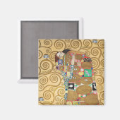 Gustav Klimt - Fulfillment, Stoclet Frieze Magneet (Voorkant / Achterkant)