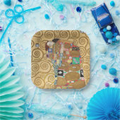 Gustav Klimt - Fulfillment, Stoclet Frieze Papieren Bordje (Feest)