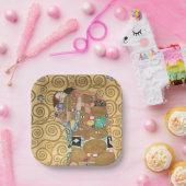 Gustav Klimt - Fulfillment, Stoclet Frieze Papieren Bordje (Feest)