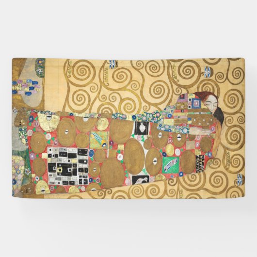 Gustav Klimt - Fulfillment, Stoclet Frieze Spandoek (Horizontaal)