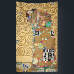 Gustav Klimt - Fulfillment, Stoclet Frieze Spandoek<br><div class="desc">The Tree of Life,  Stoclet Frieze,  Fulfillment Lovers - Gustav Klimt,  Cardboard,  1909</div>