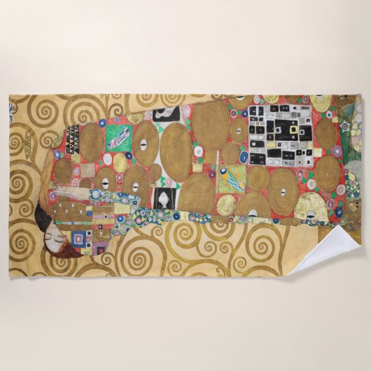 Gustav Klimt - Fulfillment, Stoclet Frieze Strandlaken (Voorkant)