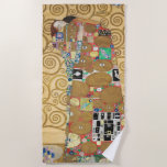Gustav Klimt - Fulfillment, Stoclet Frieze Strandlaken<br><div class="desc">The Tree of Life,  Stoclet Frieze,  Fulfillment Lovers - Gustav Klimt,  Cardboard,  1909</div>