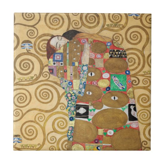 Gustav Klimt - Fulfillment, Stoclet Frieze Tegeltje (Voorkant)