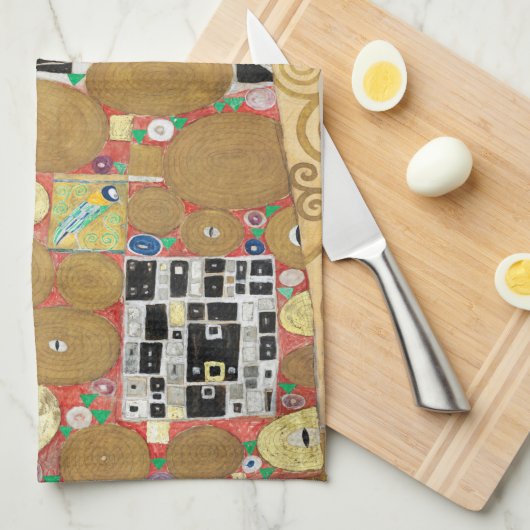 Gustav Klimt - Fulfillment, Stoclet Frieze Theedoek (Quarter Fold)