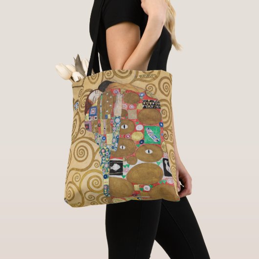 Gustav Klimt - Fulfillment, Stoclet Frieze Tote Bag (Dichtbij)