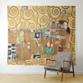 Gustav Klimt - Fulfillment, Stoclet Frieze Wandkleed (In Situ (horizontaal))