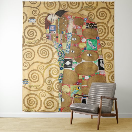 Gustav Klimt - Fulfillment, Stoclet Frieze Wandkleed (In situ)