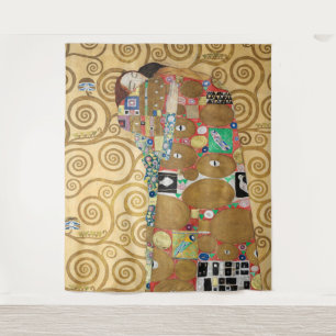 Gustav Klimt - Fulfillment, Stoclet Frieze Wandkleed