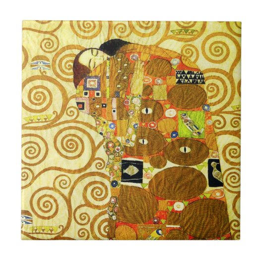 Gustav Klimt Fulfillment Tile Tegeltje (Voorkant)