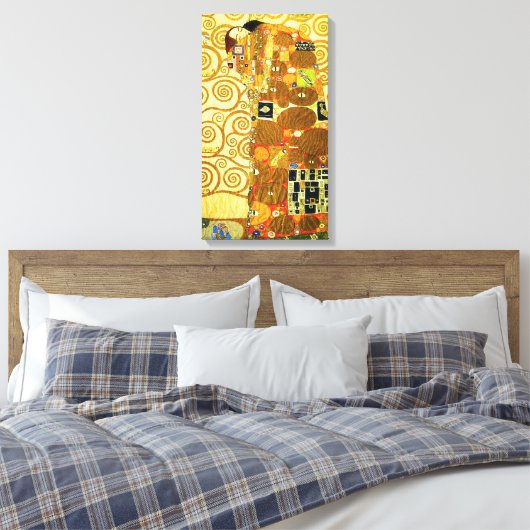 Gustav Klimt Fulfilment Canvas Poster (Insitu (Slaapkamer))