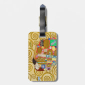 Gustav Klimt Fulfilment Nouveau Paar Bagagelabel (Achterkant verticaal)