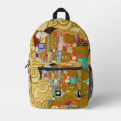 Gustav Klimt Fulfilment Nouveau Paar Bedrukte Rugzak (Voorkant)