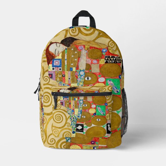 Gustav Klimt Fulfilment Nouveau Paar Bedrukte Rugzak (Voorkant)