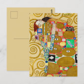 Gustav Klimt Fulfilment Nouveau Paar Briefkaart (Voorkant / Achterkant)