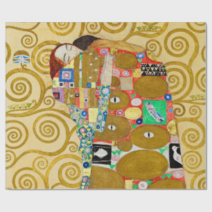 Gustav Klimt Fulfilment Nouveau Paar Cadeaupapier