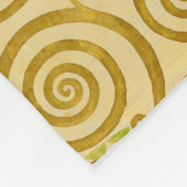 Gustav Klimt Fulfilment Nouveau Paar Fleece Deken (Hoek)